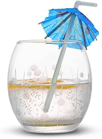 ארדם קריסטל מסיבה סדרה 6 כוסות שתייה קלות, משקפיים ברורים, משקפיים [סט של 6] כוסות כוסות כדורגל